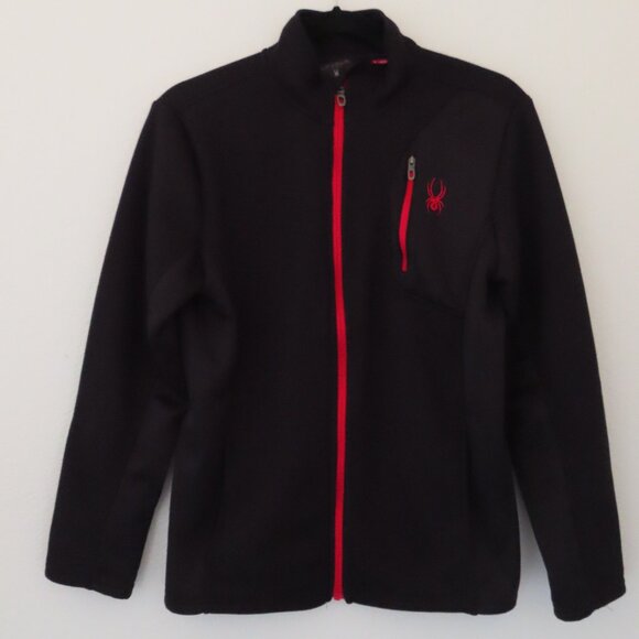 Sudadera Con Capucha Spyder Para Niños - Talla Pequeña (8), Color Rojo Racing, Forro Polar